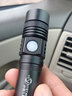 USB直充可充电式小型 强光手电筒LED t6远射超亮调光迷你袖珍电灯变焦户外家用防水照明小手灯三档 黑色 实拍图