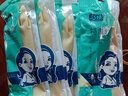 巧姨橡胶手套劳保工作耐磨耐用胶皮防水洗衣服洗碗女厨房家用 乳白色特厚10双装 S(小码) 实拍图
