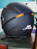 AD新国标电动车头盔男女士四季通用电瓶车安全帽男款冬季保暖围巾全盔女款防雾轻便3C认证摩托车头盔 新国标A【哑黑】黑茶 实拍图