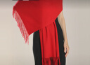 杜森纳 中国红定制大红色围巾男女通用冬季保暖本命年印制定制logo 仿羊绒-红色 实拍图