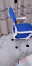迈亚家具电脑椅家用升降转椅靠背懒人舒适久坐会议椅学生宿舍座椅办公椅子 白框 蓝网 滑轮款 尼龙脚 固定扶手 实拍图