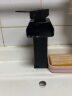 贝尔希（BESy） 瀑布式面盆冷热水龙头卫生间浴室柜洗手盆洗脸盆台上台下盆龙头 方体宽嘴瀑布式标准款-高雅黑色 实拍图