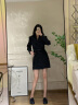 MO&Co.【中式】盘扣腰带设计感西装连衣裙气质高端裙子女 黑色 S/160 晒单实拍图