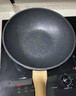 炊大皇（COOKER KING） 麦饭石色不粘锅家用炒锅炒菜锅电磁炉燃气煤气灶明火通用炒锅 黑曜石系列 32cm 实拍图