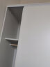 骏德 衣柜推拉门 简易木质柜子衣橱简约推拉门衣柜 木 暖白色（加厚板材） A款长120cm 实拍图