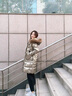 帝黛（DIDAI）品牌羽绒服女中长款新品冬装2024新款女士休闲白鸭绒女装宽松外套 黑款【貉子毛领】 XL建议（130-145）斤 实拍图
