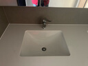 科勒（KOHLER） 台盆脸盆陶瓷盆台下盆线下门店款卡斯登方形台盆 20413T+齐悦龙头+角阀 实拍图