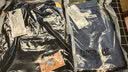 凡品丹尼（FANPINDANNI）冰丝牛仔短裤男夏季薄款休闲中裤沙滩裤百搭宽松男士外穿五分裤潮 黑色+浅蓝 XL 实拍图