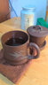 云禅尚陶紫砂杯宜兴紫砂纯全手工大容量泡茶杯子家用带盖紫泥男女士 傲竹杯五件套（紫泥-约500CC） 实拍图