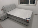 帝威奴【包安装】床皮床科技布双人床简约软靠卧室实木大床 浅灰色裸床【科技布】 1.8米*2米 实拍图