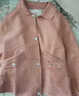 托玛菲 短外套女春秋2021年新款女装时尚休闲韩版宽松春款小个子鹿皮绒短款小香风初春风衣外套潮 粉色 M  建议110-120斤 实拍图