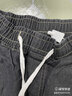 西域骆驼（VANCAMEL）牛仔裤男宽松直筒韩版垂感阔腿休闲裤子男加绒加厚长裤 黑灰 XL 实拍图