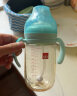 好孩子（gb）吸管奶瓶 大宝宝一岁以上3-6岁PPSU耐摔宽口径大容量带手柄直饮杯 孔雀蓝 （奶嘴+吸嘴） 6月+ PPSU 240ml（小奶量适用） 实拍图