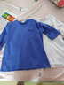 在礼七分袖t恤女新款2025年衣服宽松时尚中袖女款短袖百搭上衣潮流 七分袖-蓝 XL 实拍图