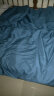 眠度床上四件套纯棉100%全棉床单被罩被套床笠单人宿舍磨毛刺绣裸睡 白棕 单件被套220x240cm 实拍图