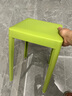 和大人 塑料方凳加厚成人家用高板凳北欧现代简约时尚创意方凳高凳子 出口品质加厚 绿色 实拍图