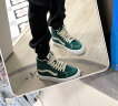VANS范斯官方 SK8-Hi墨绿色复古风男鞋女鞋板鞋运动鞋 绿色 34.5码 实拍图