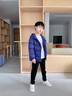 雅鹿2025新款加厚儿童羽绒服短款男童女童宝宝大童面包服学生冬季外套 藏青【可脱卸袖】 130 实拍图