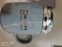 钢盾 情侣水杯一对情侣对杯水杯创意情侣陶瓷马克杯办公室带 灰色470ml 实拍图