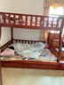 禧龙盛实木上下床成人高低床大人小户型上下铺木床母子床双层床 棕色梯柜上铺宽1.3米下铺宽1.5米 +床垫包安装 其他  更多组合形式 实拍图