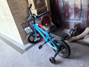 贝琦童（BEIQITONG）儿童自行车单车2-3-4-6-9-10岁男孩童车中大童女孩小孩宝宝脚踏车 尊享蓝【一体轮】暴君轮靠背后座 14寸适合身高(90-105)CM 实拍图