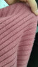 百图betu女装秋冬新款毛衣时髦翻领宽松坑条翻领套头衫女2310T30 桃红 L 晒单实拍图