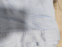 优米熊 竹纤维盖毯夏凉毯 单人空调被办公室午睡毯毛巾被 1.5×2m 蓝色 实拍图