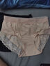 苏蔓枍3条装大码内裤女高腰收腹蕾丝性感包臀无痕冰丝牛奶丝女士三角裤 肤色+灰色+粉色 2XL （145-175斤） 实拍图