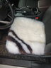 达令河汽车坐垫冬季纯羊毛澳洲皮毛一体加厚保暖长羊毛坐垫单个座椅垫套 Y75白色（前座一片） 实拍图
