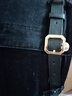 爱满新款软皮黑色皮带女通用韩版百搭款军训文艺学生裤带港风潮流腰带 黑色 1527 106cm 实拍图