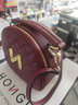 红谷包包女2025新款牛皮单肩手提包菱格贝壳包时尚斜挎女包 酒红 实拍图