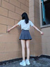 回力运动鞋女鞋2026夏季新款学生休闲鞋子女轻便网面软底减震跑步鞋 0612-1白灰【皮面款】 37 实拍图