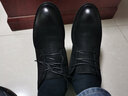 秋冬新款加绒保暖男靴马丁靴男英伦风高帮皮鞋真皮复古短靴潮流百搭中帮男士皮靴头层牛皮靴子潮 黑色加绒 42 实拍图