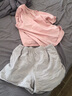 顶瓜瓜顶呱呱睡衣女夏纯棉短袖可外情侣穿家居服套装女西梅紫170 实拍图