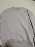 马登工装美式灰色太空棉卫衣无帽圆领空气层宽松打底长袖上衣男秋 浅灰色 M 实拍图