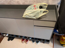 人文成家鞋柜家用门口入户柜新款进门储物柜一体靠墙玄关柜实木腿收纳柜子 升级四门一抽铁灰色+浅灰140CM 实拍图