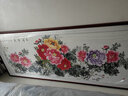 迅典国画富贵牡丹挂画餐厅客厅装饰画纯手绘真迹字画沙发背景墙画壁画 花开富贵 实木带框83*203厘米 实拍图