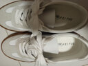 飞跃（Feiyue）德训鞋女鞋男鞋冬季复古运动休闲帆布鞋简约情侣小白鞋子女跑鞋 白灰837(超纤皮面款) 36 偏大一码选小一码 实拍图