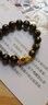 蒂蔻（Tico）足金招财貔貅黄金手链男镶嵌绿玉3D金转运珠黑玛瑙手串新年礼物 实拍图