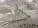 博为 金边玻璃餐具创意海螺贝壳盘子家用透明水果沙拉盘小菜碟甜品盘 四件套 实拍图