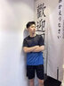 步锐特运动套装男夏季跑步健身服冰丝速干短袖羽毛球服篮球短裤速干衣 蓝色套装 2XL（推荐体重130-150斤） 实拍图