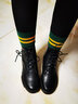 森馬马丁靴女靴英伦风学生东北保暖雪地短靴女生鞋靴女款高帮靴女鞋 WH+黑色中筒-加绒款【偏大一码】 36 实拍图