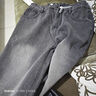 顶峰保罗（Dingfengbaoluo）水洗复古牛仔裤男士秋季保暖加绒加厚宽松休闲长裤子74烟黑XL 实拍图