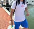 李宁（LI-NING）短袖t恤男女同款上衣春夏季李寧国潮印花圆领宽松休闲运动装半袖 标准白 M (170) 实拍图