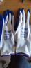 星宇丁晴浸胶手套 透气耐磨涂胶工地干活搬运木工园林工作手套 12付装  N518白纱蓝丁腈半挂胶 男女四季通用M中码手套批发 实拍图