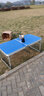 畅烧 户外折叠桌子便携野餐烧烤广告地摊摆摊桌铝合金户外桌SY-013 蓝色方管单桌+伞孔 实拍图