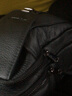 皮六叔（pi uncle）男士真皮胸包全头层牛皮斜挎包复古机车平板电脑小背包运动散步包 黑色 实拍图