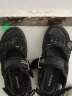 达芙妮  小香风凉鞋女夏季2023新品拖鞋女外穿魔术贴运动沙滩凉鞋 黑色 36 实拍图