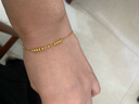 佐卡伊黄18K金手链十全十美金珠手串百搭送女友情人节礼物 S01079 实拍图
