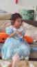 迪士尼（Disney）冰雪奇缘爱莎公主裙女童连衣裙夏装新款儿童蓬蓬裙洋气艾莎裙子女 蓝色冰雪奇缘爱莎公主裙 120码（身高105-115cm） 晒单实拍图